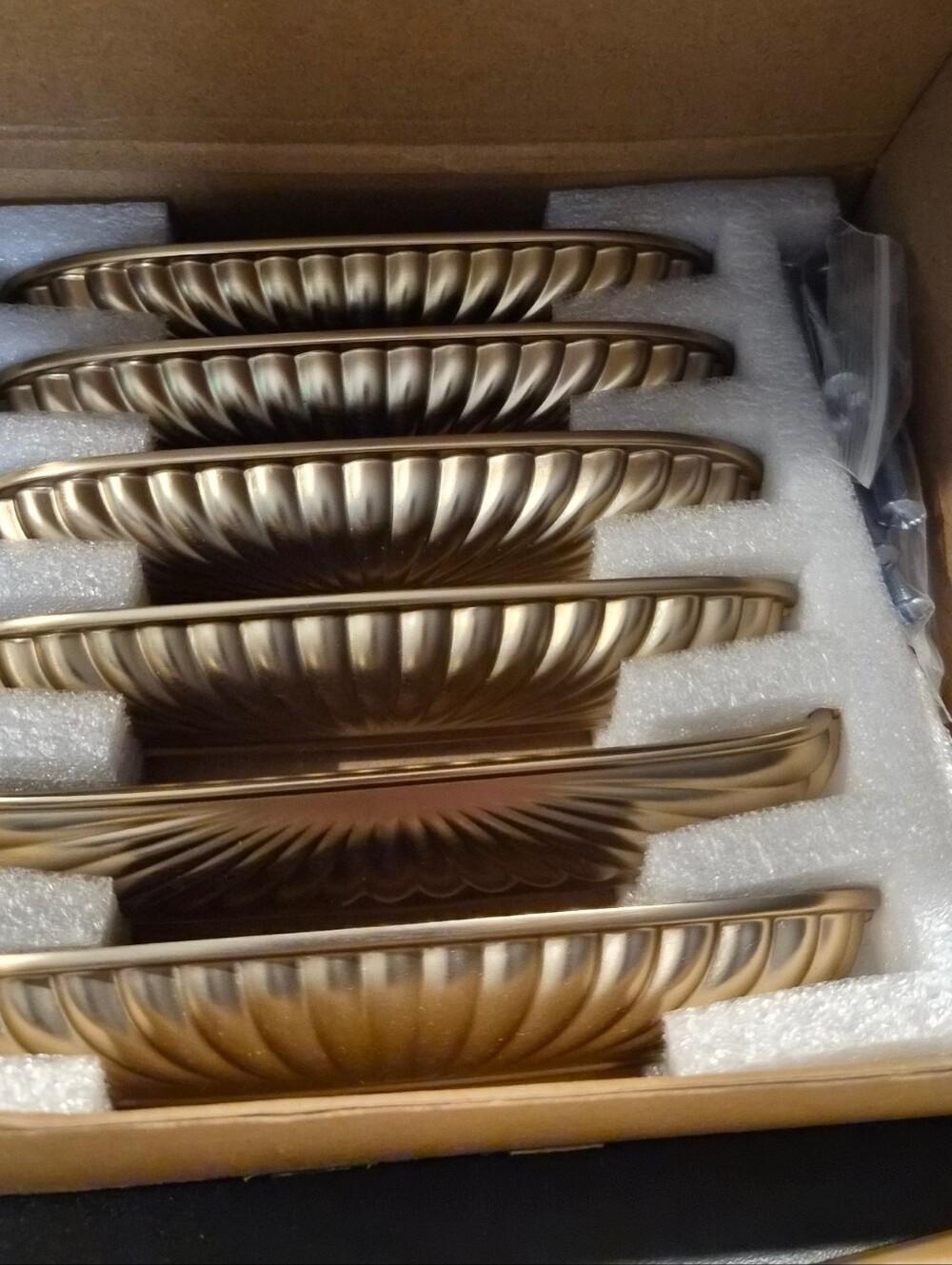 Fan Or Half Moon Shaped Cabinet Hardware 6 Pack